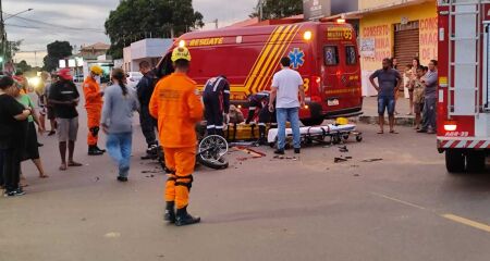 Acidente ocorreu no cruzamento da na Rua Fátima do Sul com a Polônia