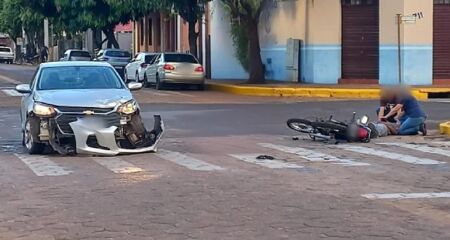 Acidente ocorreu no cruzamento das ruas Manoel Antônio Paes de Barros com a Teodoro Rondon