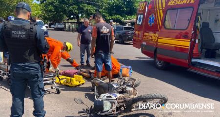 Uma das vítimas foi socorrida com suspeita de fratura