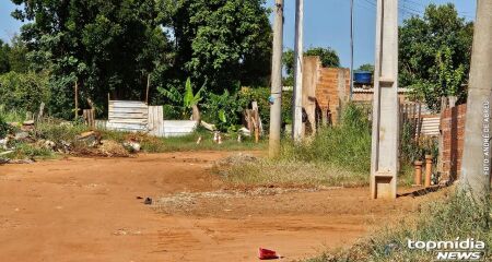 Local onde aconteceu a batida após a perseguição