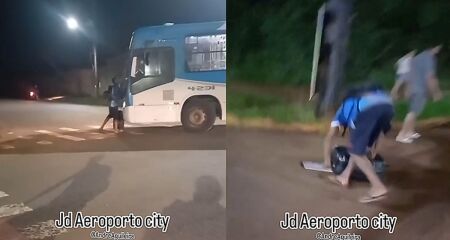 Homem com uma mala parou ônibus e causou tumulto no Jardim Aeroporto