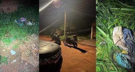 Durante a perseguição, o motorista perdeu o controle do carro e invadiu um terreno baldio na Rua Hera