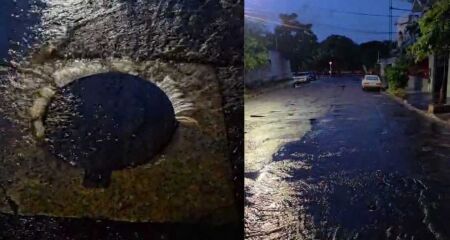 Morador relata que o problema é antigo e nenhuma providência foi tomada