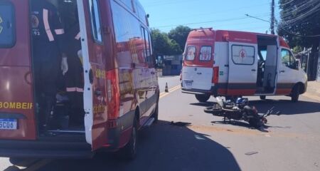 Motociclista se envolveu no acidente