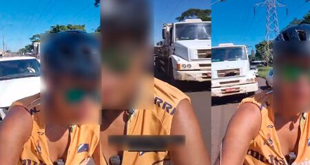 Ciclista filmou o próprio atropelamento em Campo Grande