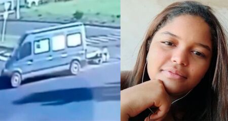Momento do acidente que vitimou Nicolly