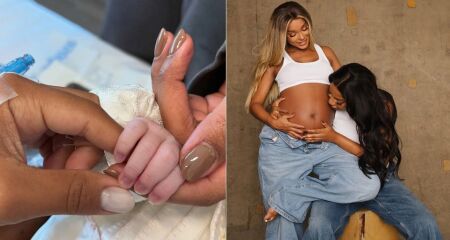 Mãozinha de Zuri foi postada pela mãe no Instagram