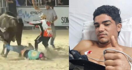 Daniel dos Santos ficou inconsciente após a fivela da bota prender no equipamento de montaria