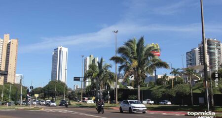 Campo Grande tem mínima de 20°C e máxima de 33°C