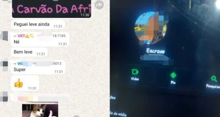 Imagem do grupo viralizou onde mostra que frase "carvão da África" foi enviada