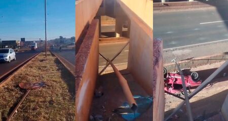 Motorista do veículo fugiu, mas pai afirmou que ele está bem