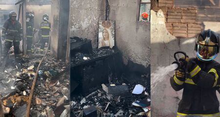 Bombeiros compartilharam imagem com mensagem de esperança 