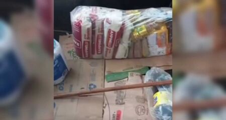 Além de furtar os alimentos, o bandido ainda danificou o carro do trabalhador