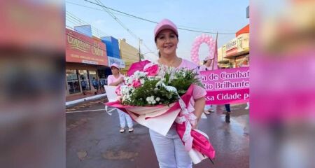 Presidente da Rede Feminina de Combate ao Câncer de Rio Brilhante, Rosa Maria Cancian