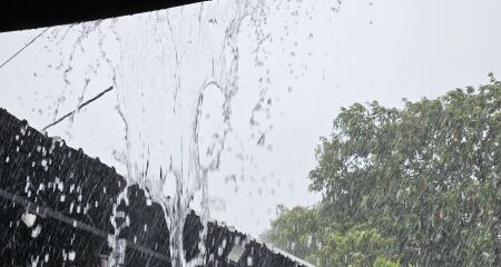 Chuva na Vila Glória, em Campo Grande