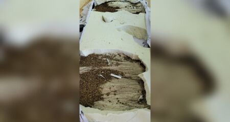 Droga estava escondida em meio a espuma do colchão: