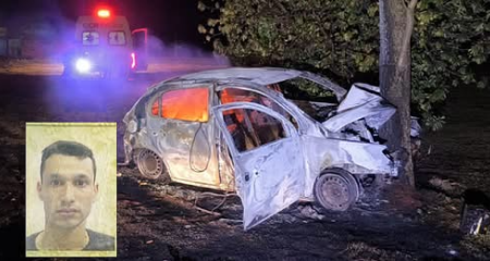 Ele estava no carro com o pai, Alan Silva Santos, de 31 anos, que morreu na hora
