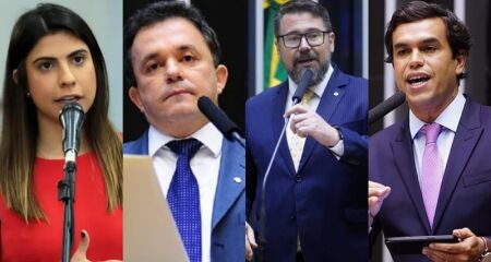 Na foto, dois votaram a favor e dois contra 