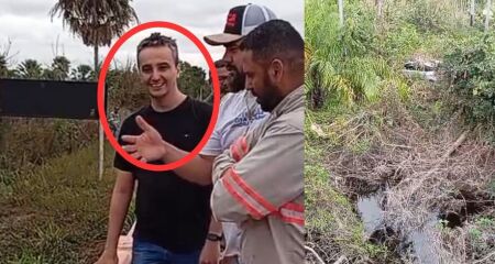 O condutor ficou no local aguardando as equipes da polícia