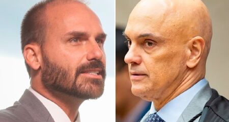 "Eu não posso ver meu pai e agora tem autoridade brasileira que não poderá ver seus familiares nos EUA", disse Eduardo em publicação no X
