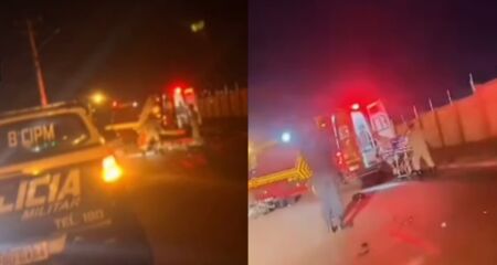 O rapaz foi socorrido pelo Corpo de Bombeiros