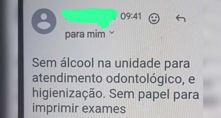 A ausência de materiais básicos estaria inviabilizando o funcionamento normal da unidade