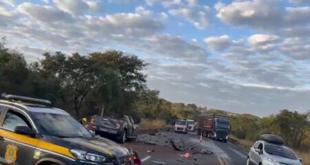 Acidente ocorreu na manhã desta segunda (14), entre Nova Alvorada do Sul e o distrito de Anhanduí, em Campo Grande