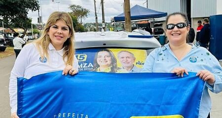 Rhaiza durante campanha eleitoral