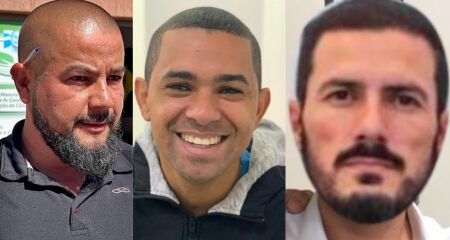 Da esquerda para a direita: Roberto Valenzuela, Ueverton Macedo, conhecido como 'Frescura' e Tiago Basso da Silva