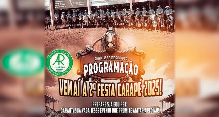 O evento terá shows com entrada franca durante a noite até o dia 3 de agosto