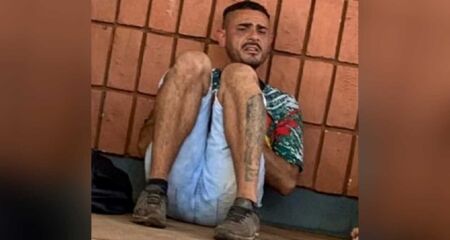 O suspeito fugiu, mas foi localizado e preso em seguida
