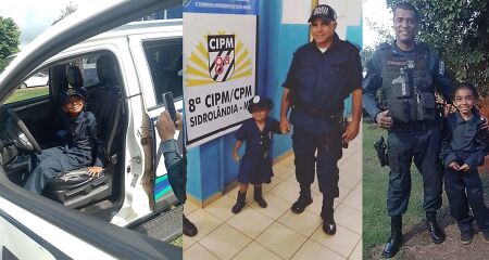 Há 1 ano, a pequena deixou Sidrolândia, mas mantém laços com os PMs de MS e lembra com carinho dos amigos de farda