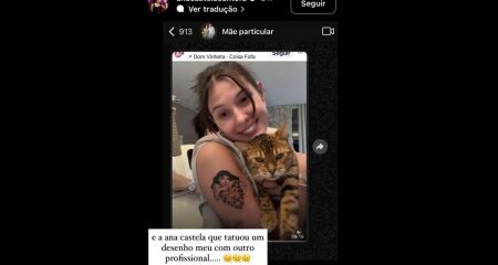A cantora mostrou o 'rabisco' novo nas redes sociais 