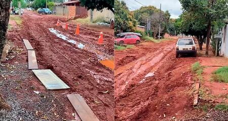 Rua do Tijuca tomada por barro