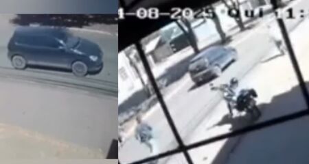 Vídeo mostra veículo descendo sozinho na Avenida Sete