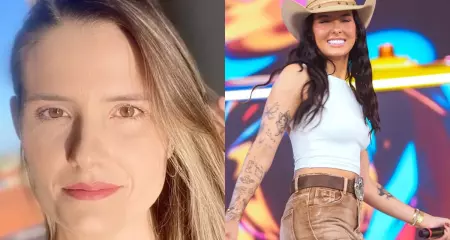 Na esquerda Paula Castela, prima de Ana Castela