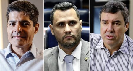 ACM Neto (União Brasil-BA), Cleitinho (Republicanos-MG) e Eduardo Rediel (PP-MS), pré-candidatos a governador