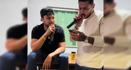 O vídeo foi gravado às 3 horas da madrugada desta quinta (2/10) e assessoria do cantor confirmou que ele ingeriu a bebida em casa