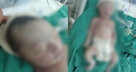 Cláudia Batista precisou ser internada após complicações causadas no parto do filho