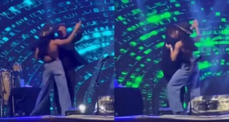 Boiadeira de MS e Zé Felipe estiveram juntos no palco com o cantor sertanejo nesta sexta-feira (17)