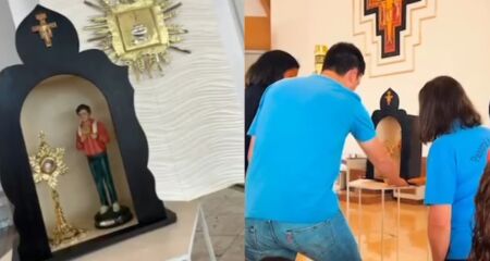 A relíquia chegou a cidade neste sábado