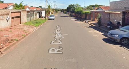 Rua onde está localizada a casa de festas