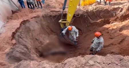 Colegas de trabalho presenciaram o momento em que Daniel foi soterrado na tarde desta terça-feira