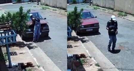 Rápida ação foi registrada em câmeras de segurança