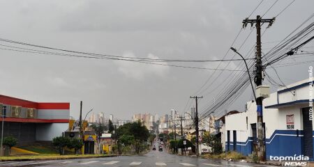 Previsão indica dia nublado, com pancadas de chuva e variação térmica em praticamente todas as regiões de MS