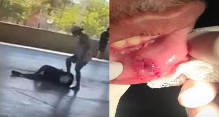 Trio atacou vítimas em uma quadra de esportes, com uma delas sendo pisoteada