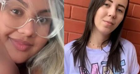 Gabrielle (à esquerda) acusada de assassinar Laís (à direita)