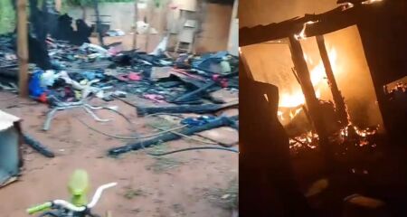 Moradores tentaram apagar as chamas, mas família precisa de ajuda para recomeçar