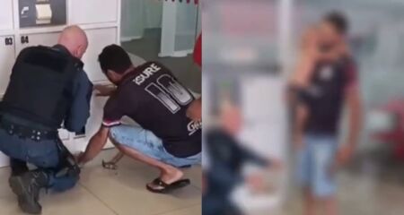 Menino de 3 anos ficou preso em um armário metálico enquanto brincava com o irmão gêmeo