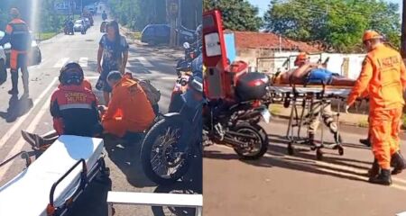 Acidente nas primeiras horas desta segunda-feira no bairro Aero Rancho